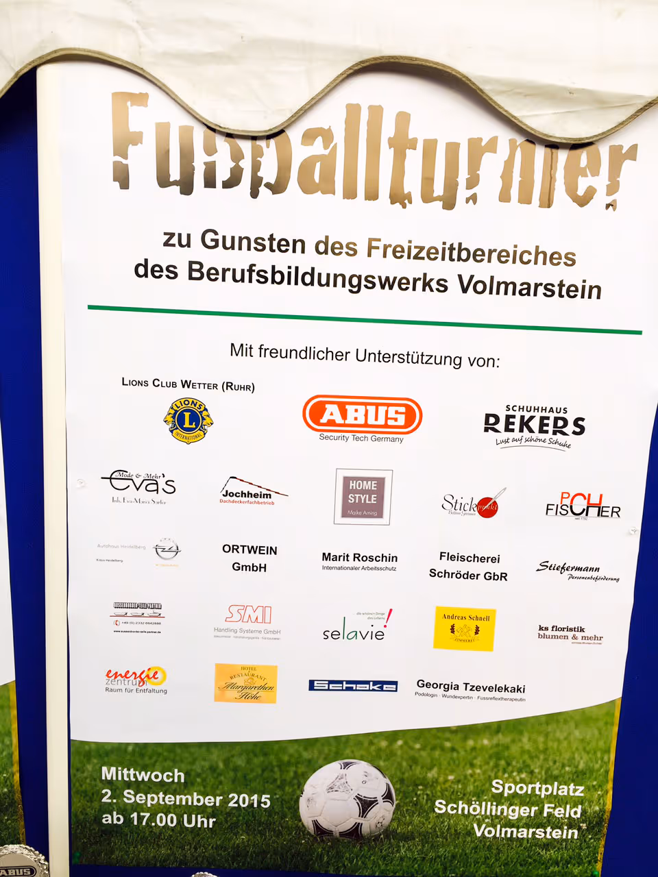 Sponsoren des Fußballturniers